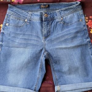 Seven Jeans Light Blue Denim Shorts Size 8